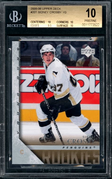 sidney crosby rookie card price